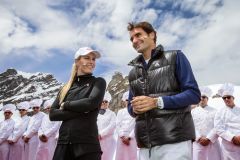 Snow, Tennis and Choc For Federer and Vonn on Jungfraujoch