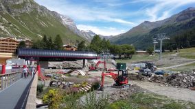 Photos of the redevelopment of the Solaise lift in Val d'Isere