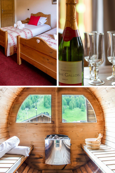 La Plagne 1800 - Half board chalet with hottub and Sauna - Free Spaces