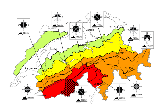 Alpine Avalanche Risk - France, Italy and Switzerland 9th January 2018