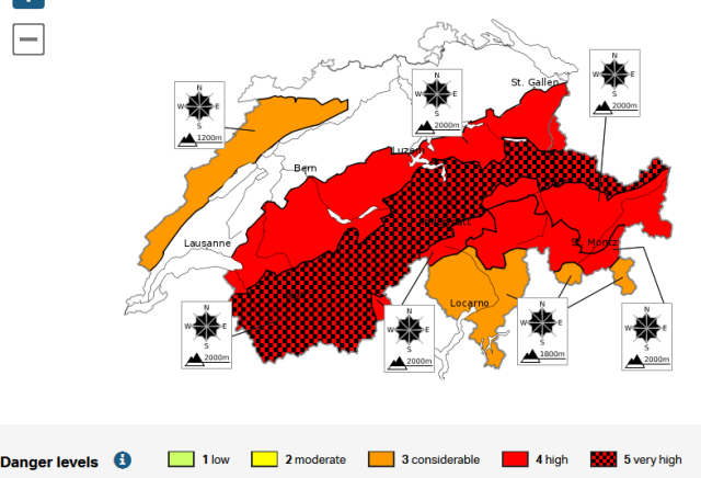 Extreme Avalanche Danger in large area of the Alps - 22nd January 2018