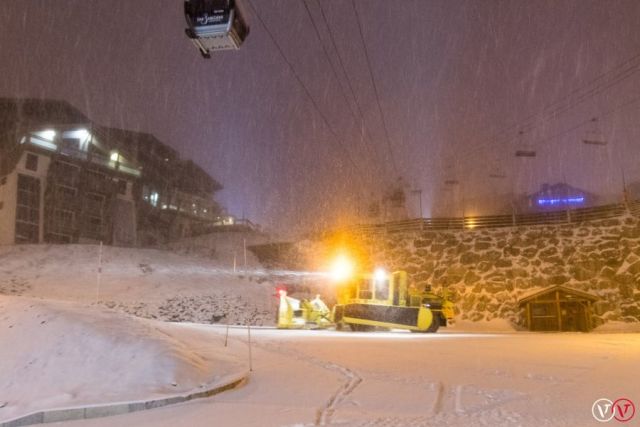 Fresh Snow Falling in French Alps is First For 50 Days