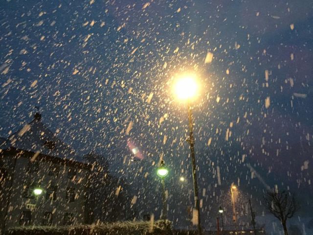 Snow Starts Falling Again in the Alps