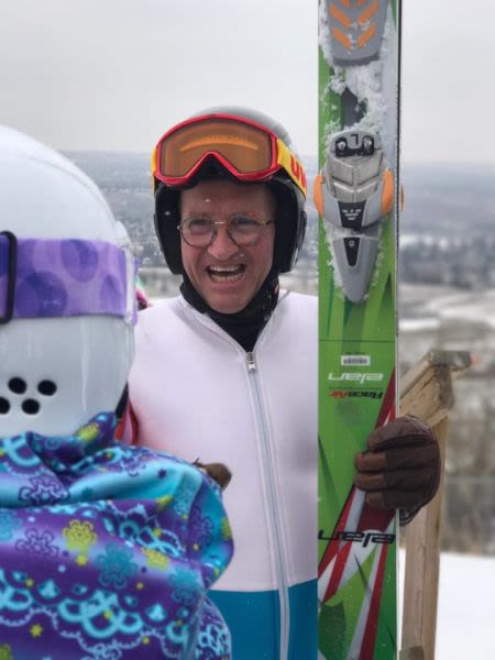 Eddie the Eagle Jumps again in Calgary