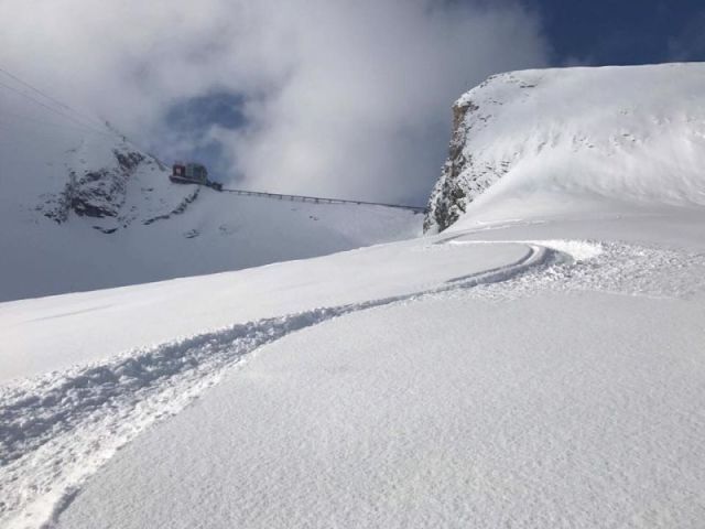 Fresh April Snow on Alpine Glaciers