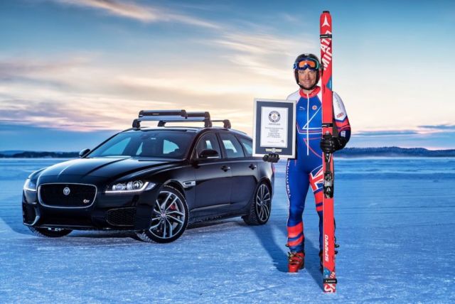 Graham Bell Sets Ski Speed Record For Being Towed Behind a Car