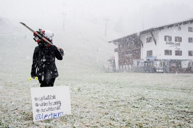 Snow Falling Again in the Alps