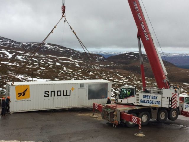 All Weather Snowmaking Underway in Scotland (As Big Blizzard Moves In)