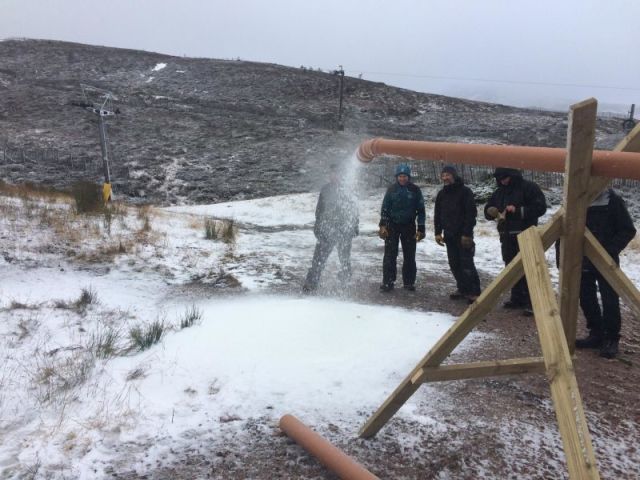 All Weather Snowmaking Underway in Scotland (As Big Blizzard Moves In)