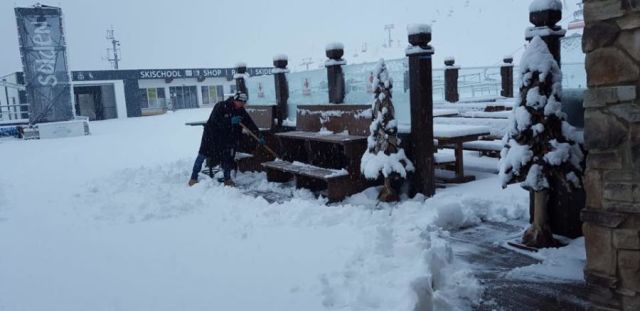 Big Snowfalls on Higher Slopes in the Alps