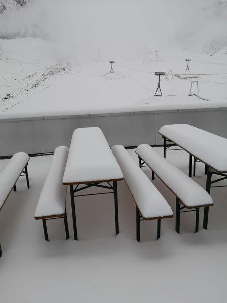 Snow Falling in the Alps