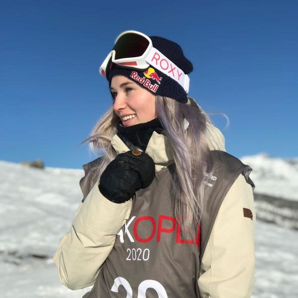 Britain’s Katie Ormerod On The Podium at Laax Open 2020