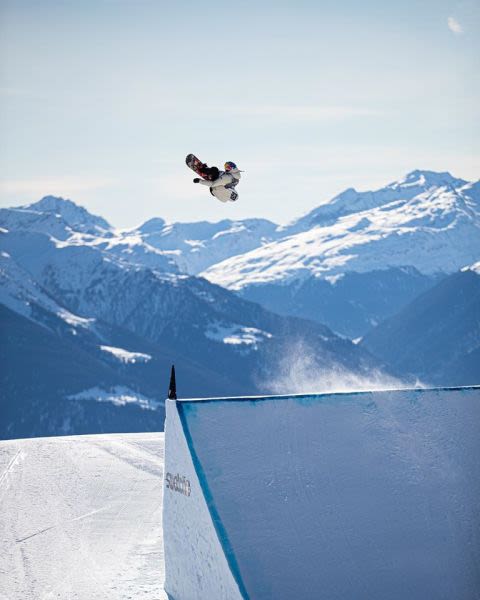 Britain’s Katie Ormerod On The Podium at Laax Open 2020