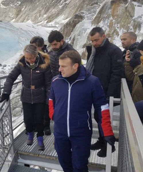 Macron Visits Vallee Blanche to Witness Climate Change in Action