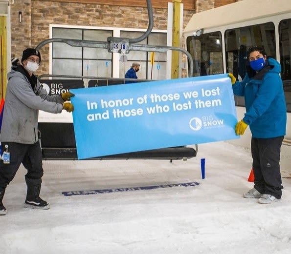 Indoor Snow Centre Sends Up Empty Chair First on Re-Opening day In Honour of Virus Victims