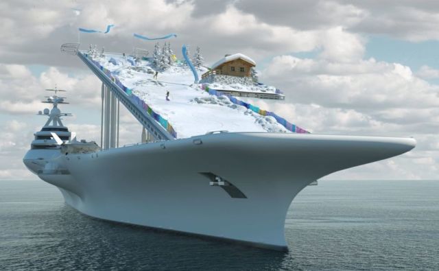 New Plans For Superyacht With A Ski Slope Unveiled