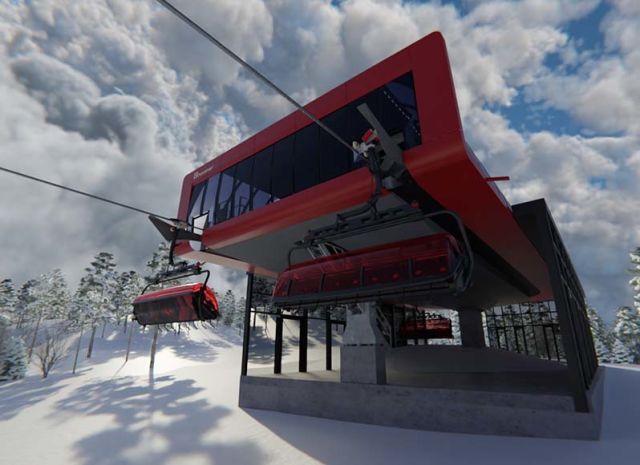 New 8 Seat Chairlift For Sunday River