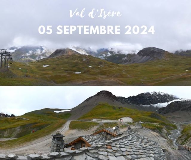 First Snow On High Slopes in the Alps