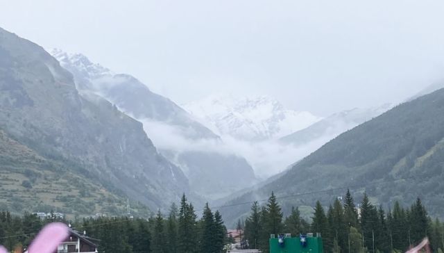 First Snow On High Slopes in the Alps