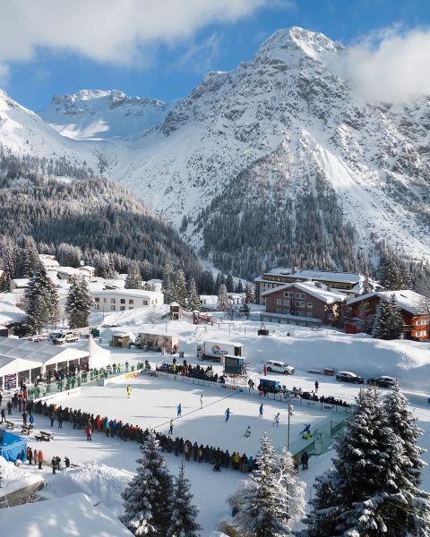 Football World Cup on Ice and Snow in Arosa