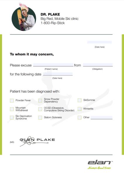 Dr Plake Offers Skier Sick Note