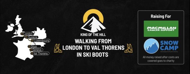 Charity Fundraisers Hiking Oxford Circus to Val Thorens in Ski Boots 