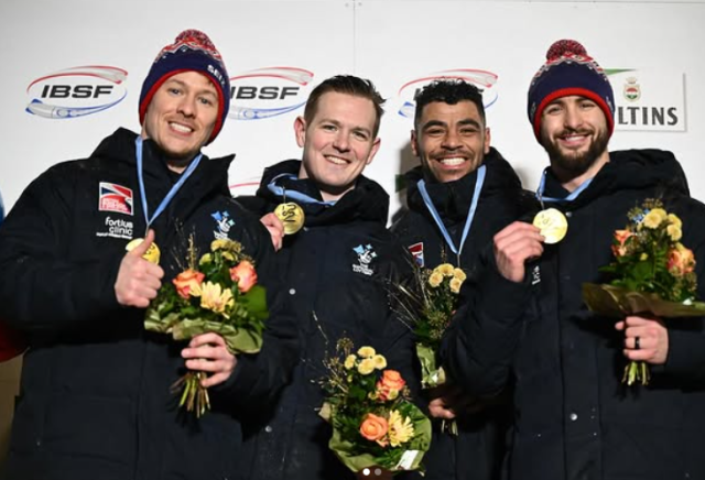 British Bobsleigh Team win gold in Germany