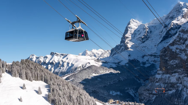 Funifor cableway between Mürren and Birg opens