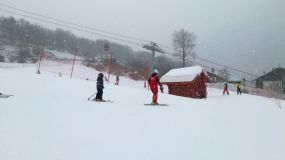 Snow Falling in The Western Alps and The Pyrenees