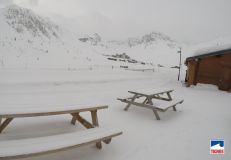 Snow Falling in The Alps