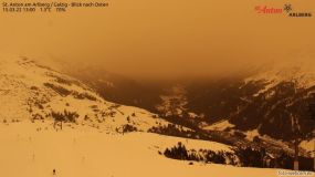 Orange Skies & Snow in the Alps