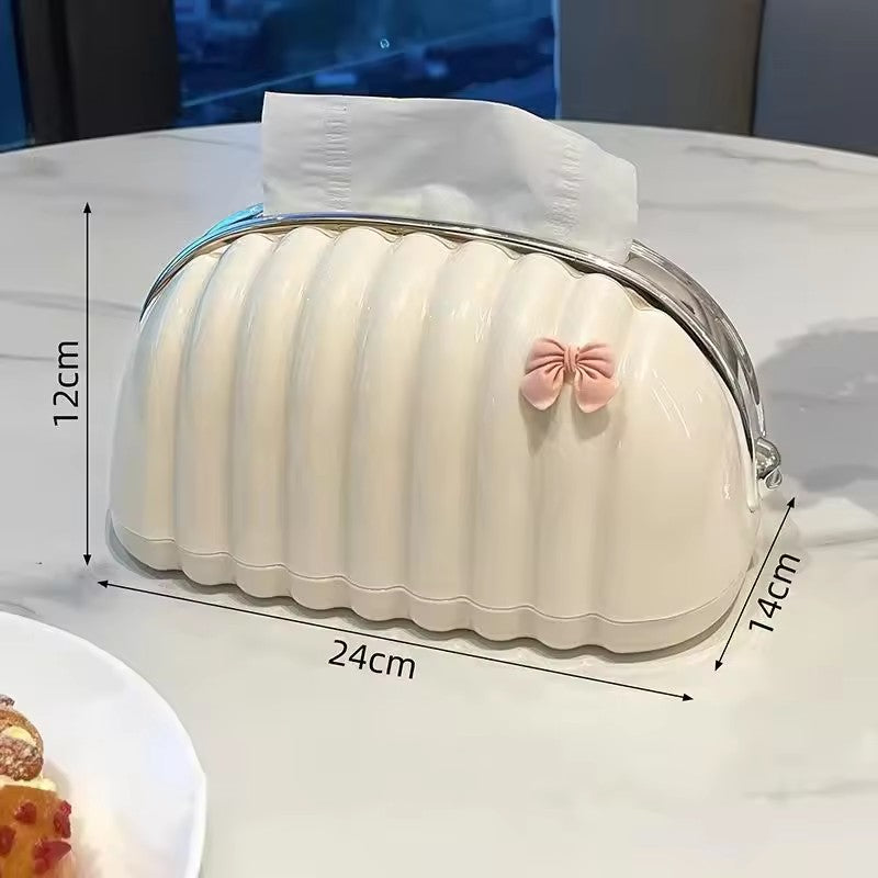 Shell Tissue Box With Tissues Papper π