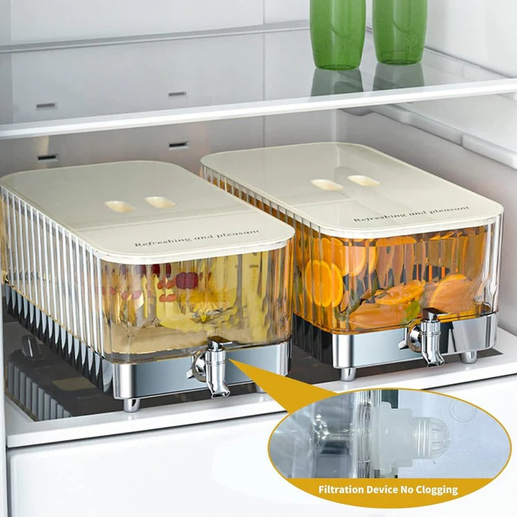 Beverage Dispenser Luxury Silver Bottom 5.3L.