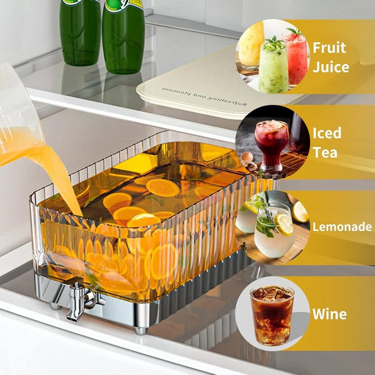 Beverage Dispenser Luxury Silver Bottom 5.3L.