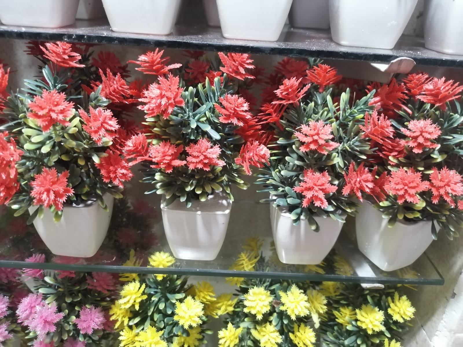 Mini Artificial Flowers & Plants Pack OF 4
