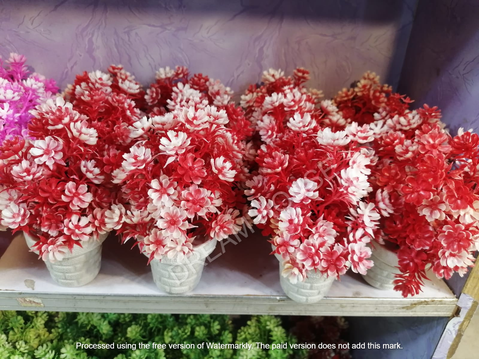 Mini Artificial Flowers & Plants Pack OF 4