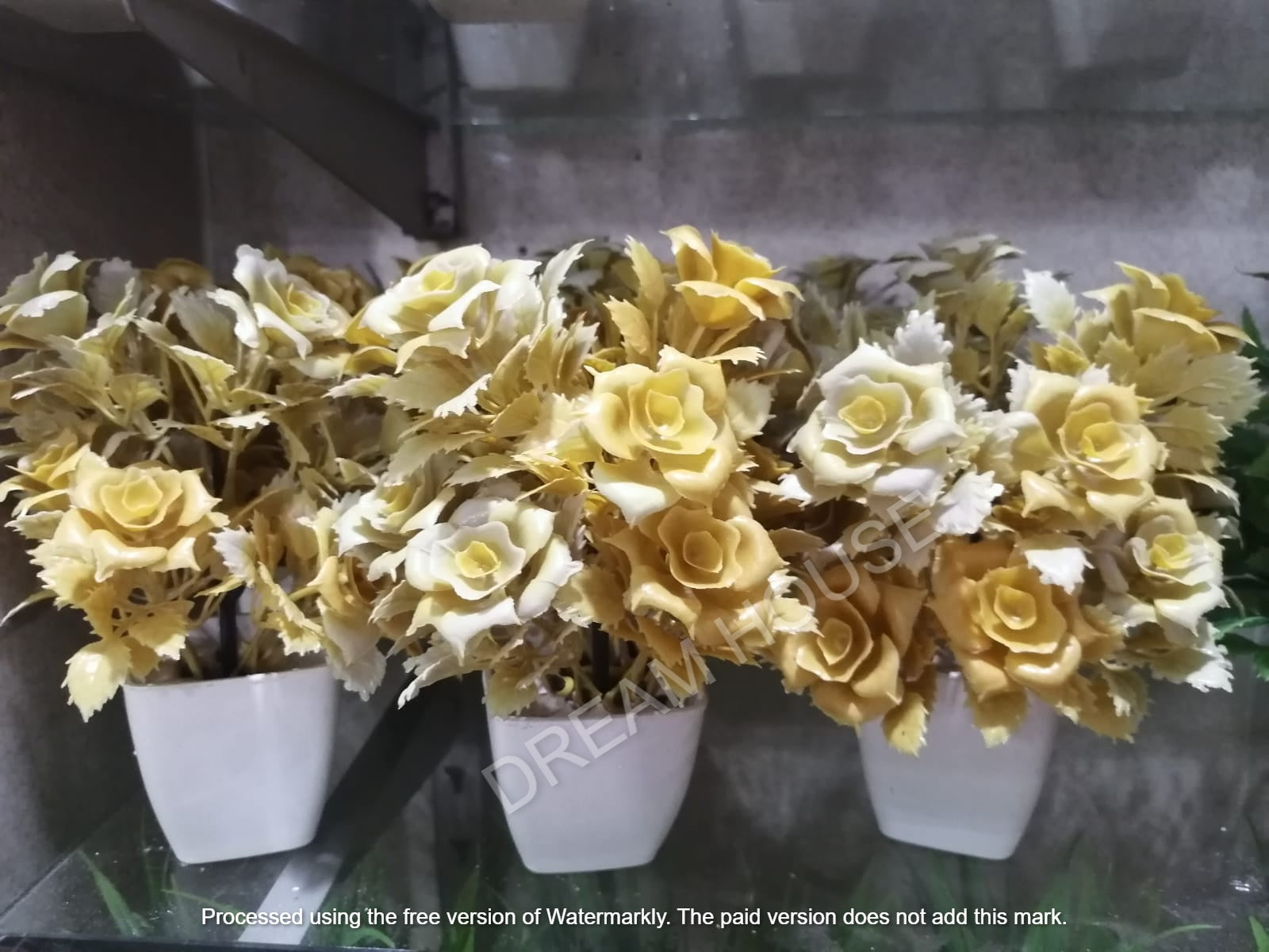 Mini Artificial Flowers & Plants Pack OF 4