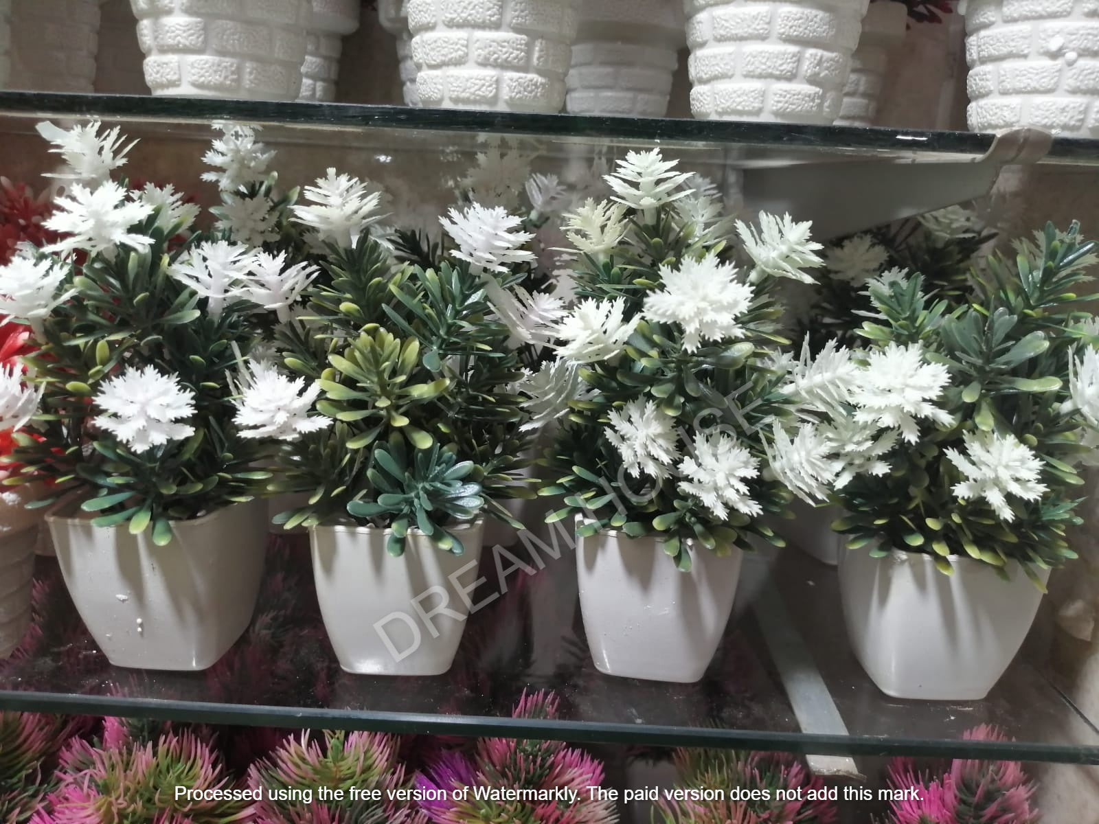 Mini Artificial Flowers & Plants Pack OF 4