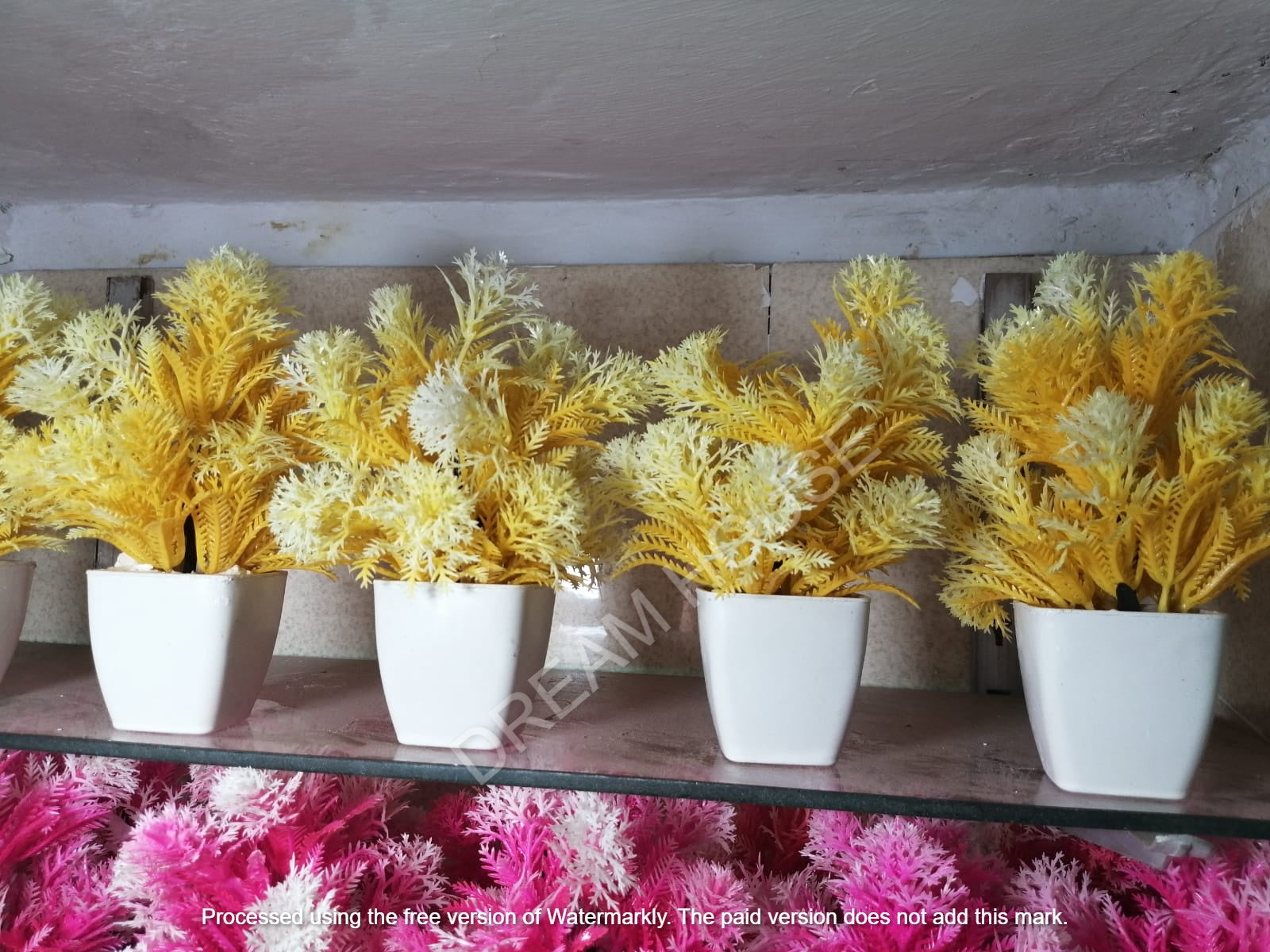 Mini Artificial Flowers & Plants Pack OF 4
