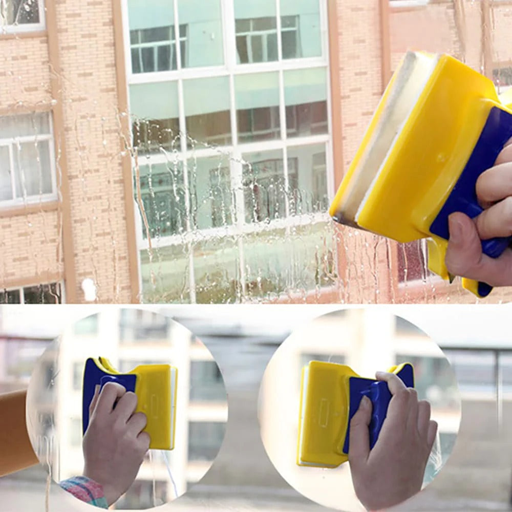 Window Wiper Glass Cleaner Double Side Magnetic
