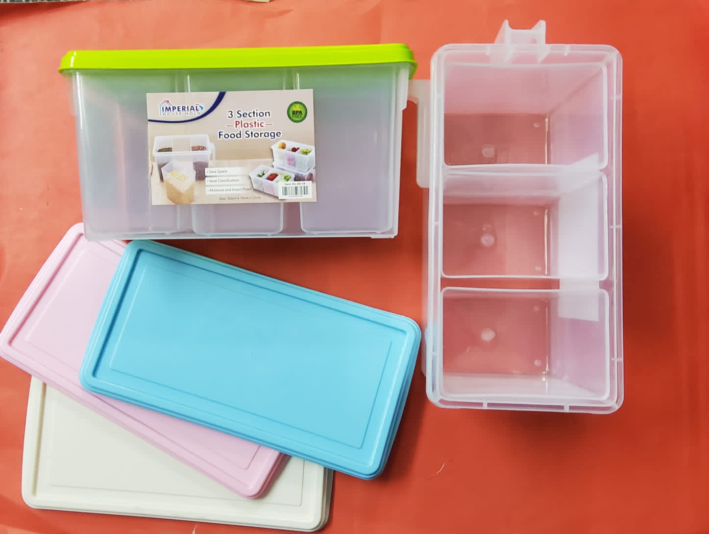 3 Section Food Box