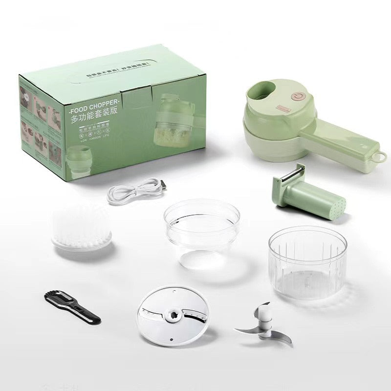 Electric Vegetable Cutter 4 In 1