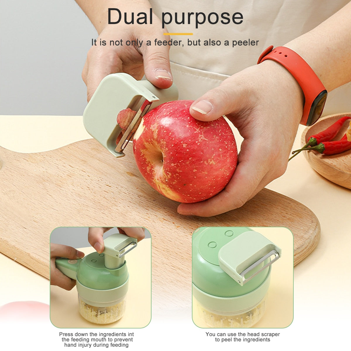Electric Vegetable Cutter 4 In 1