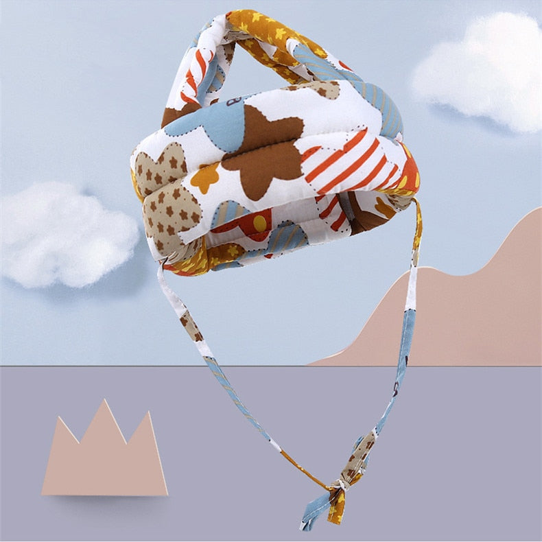 Baby toddler anti-collision cap Adjustable child safety soft helmet Head protection artifact