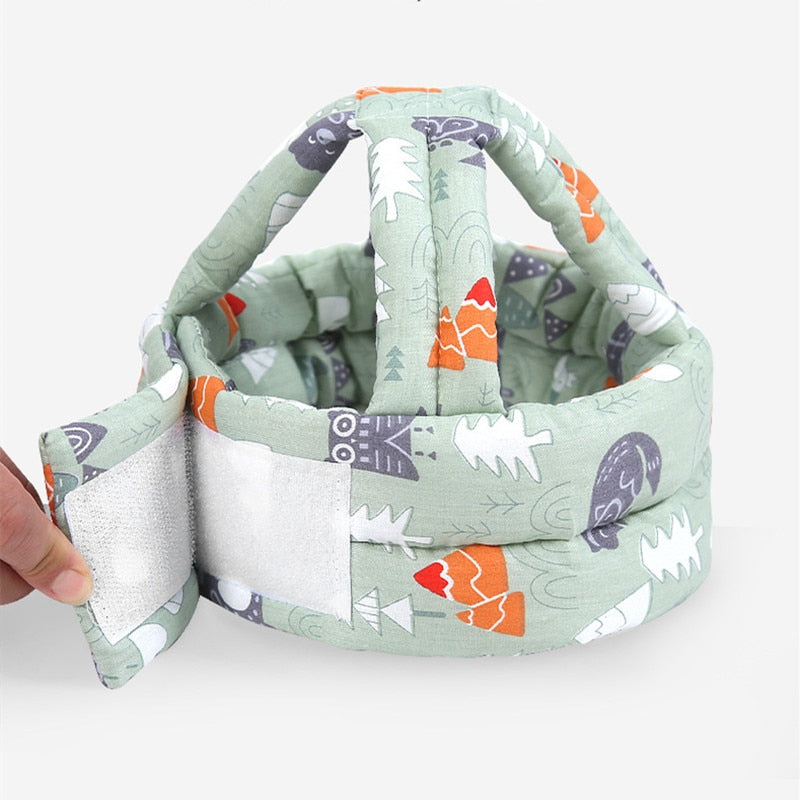 Baby toddler anti-collision cap Adjustable child safety soft helmet Head protection artifact