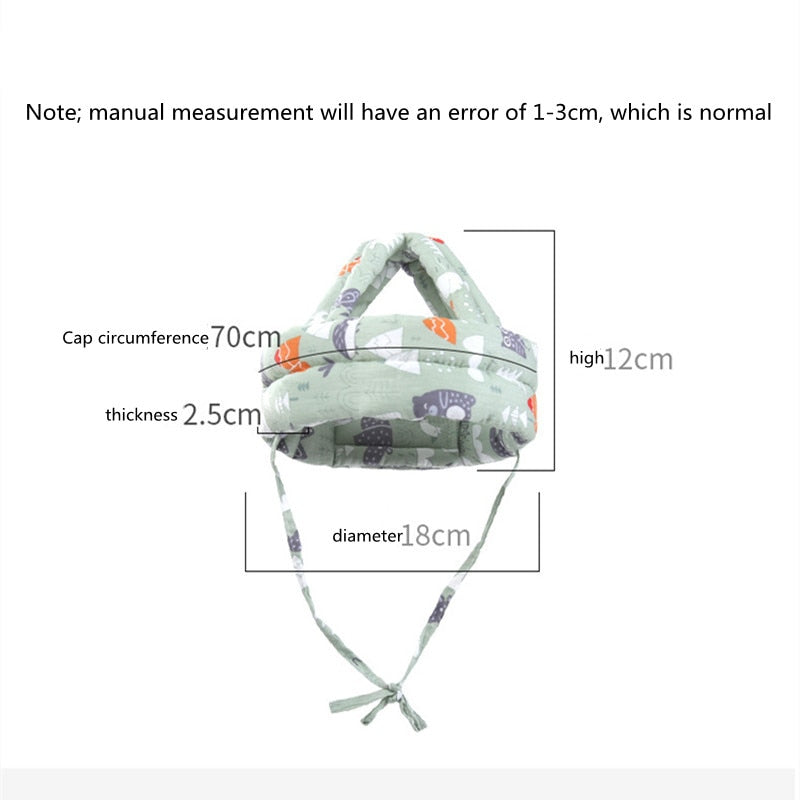 Baby toddler anti-collision cap Adjustable child safety soft helmet Head protection artifact