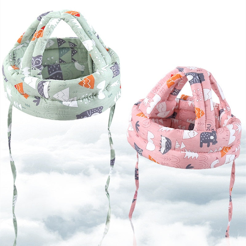 Baby toddler anti-collision cap Adjustable child safety soft helmet Head protection artifact