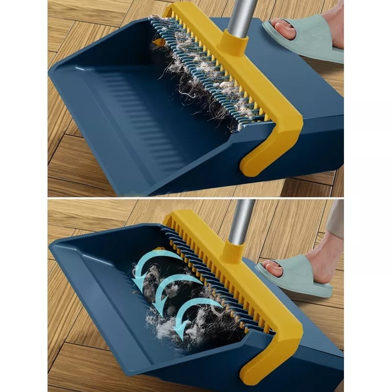 Broom and Dustpan Set for Home, 180 Degree Rotating Broom Set Indoor