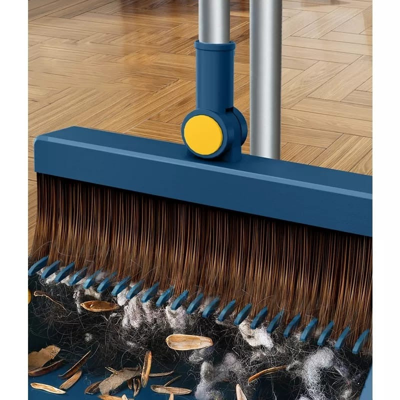 Broom and Dustpan Set for Home, 180 Degree Rotating Broom Set Indoor