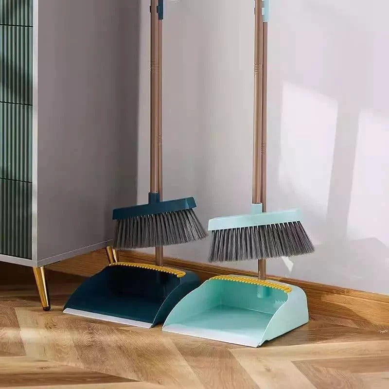 Broom and Dustpan Set for Home, 180 Degree Rotating Broom Set Indoor